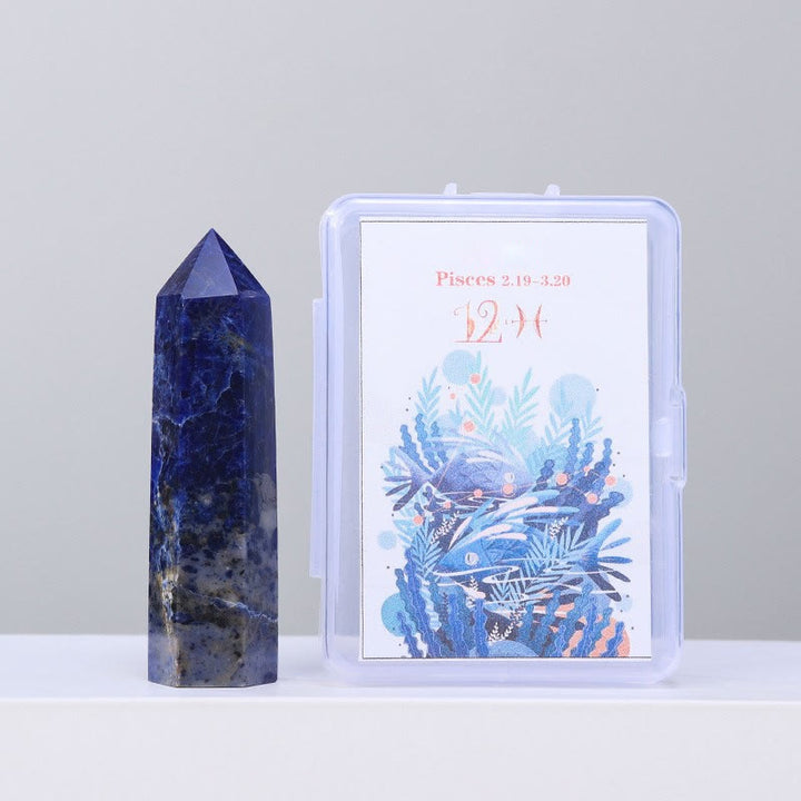Bacchette di cristallo naturale Olivenorma Pilastro Dodici costellazioni Set Ornamento 