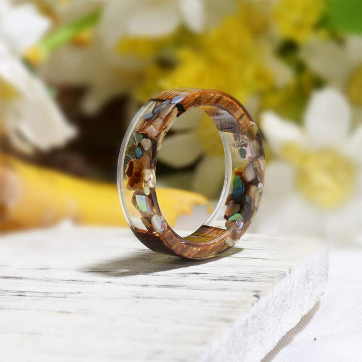 Olivenorma Intellettuale e Ottimista - Anello in legno fatto a mano