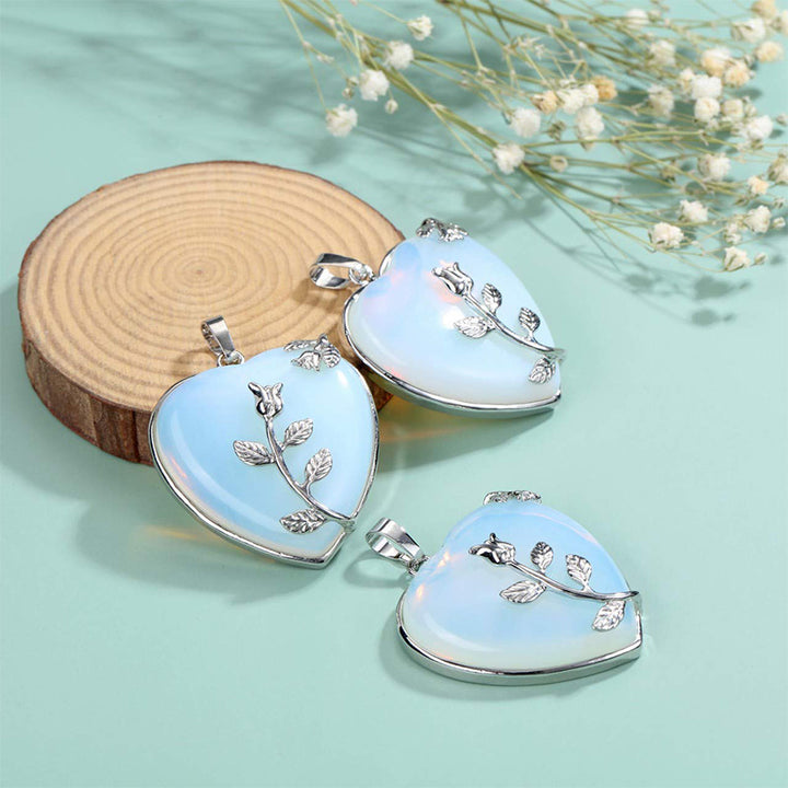 Collana con pietra preziosa a forma di cuore Olivenorma