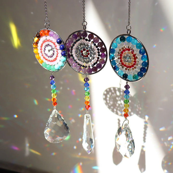 Olivenorma Crystal Suncatchers Campanello a vento Chakra fatto a mano 