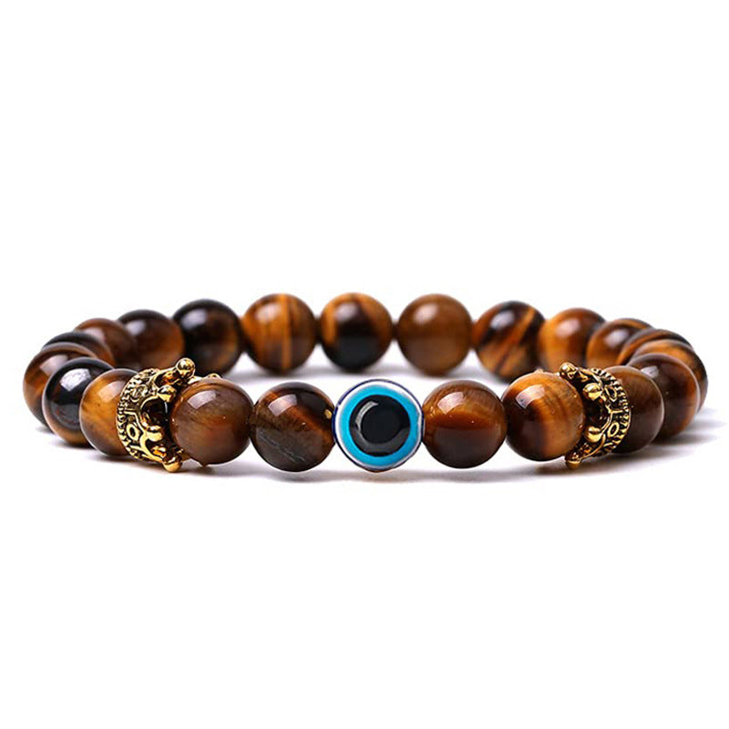 Bracciale in pietra naturale con protezione contro il malocchio