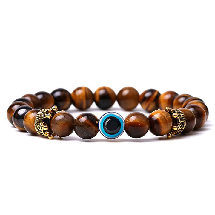 Bracciale in pietra naturale con protezione contro il malocchio