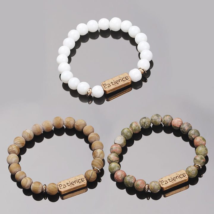 Bracciale con incisione Olivenorma Natural Gemstone Mom Patience