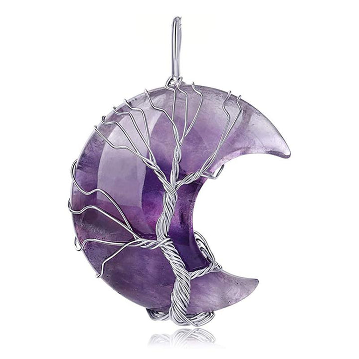 Collana con luna in cristallo naturale Olivenorma