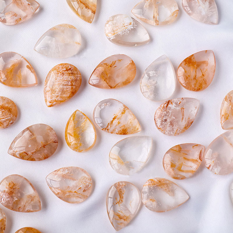 Olivenorma Ghost Phantom Quartz Goccia Pietra Naturale