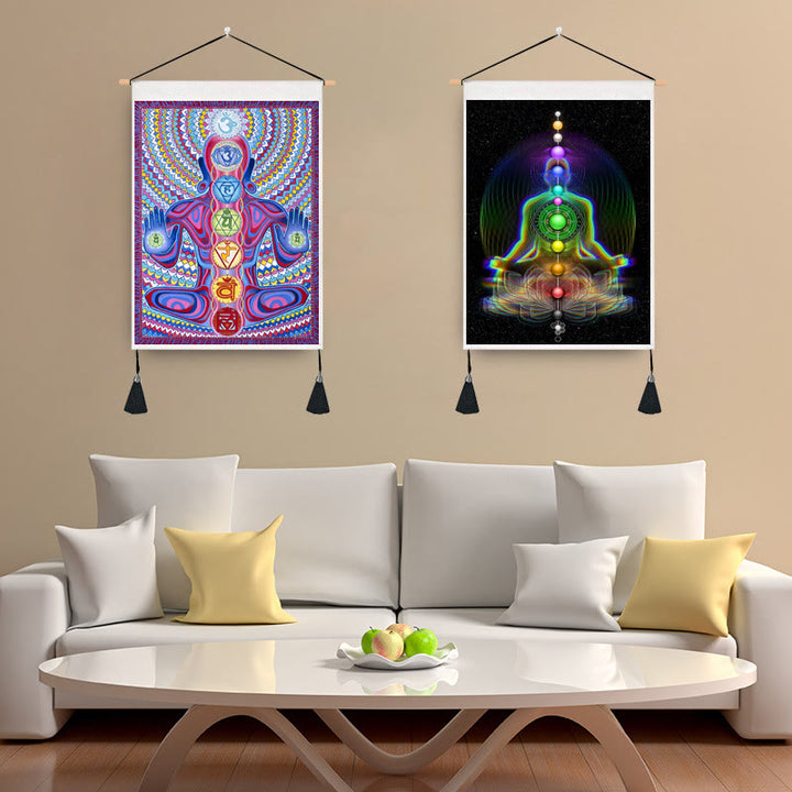 Olivenorma Zen Meditazione Decorativo Stampato Chakra Arazzo