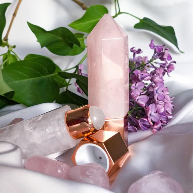 olivenorma bacchette di cristallo di olio essenziale di energia al quarzo rosa