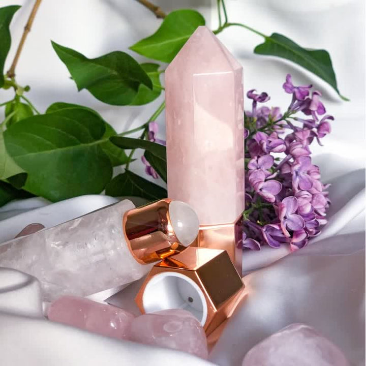 olivenorma bacchette di cristallo di olio essenziale di energia al quarzo rosa