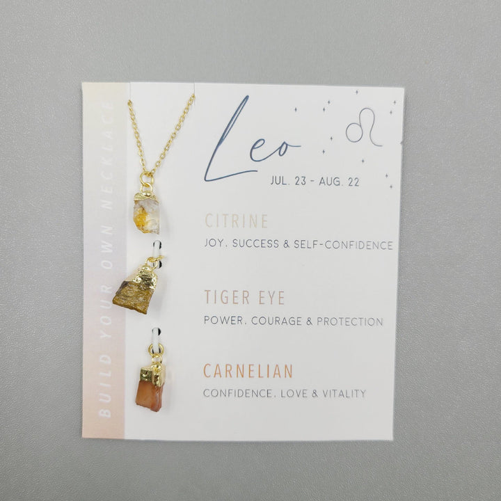 Collana con pendenti in cristallo grezzo dello zodiaco Olivenorma 