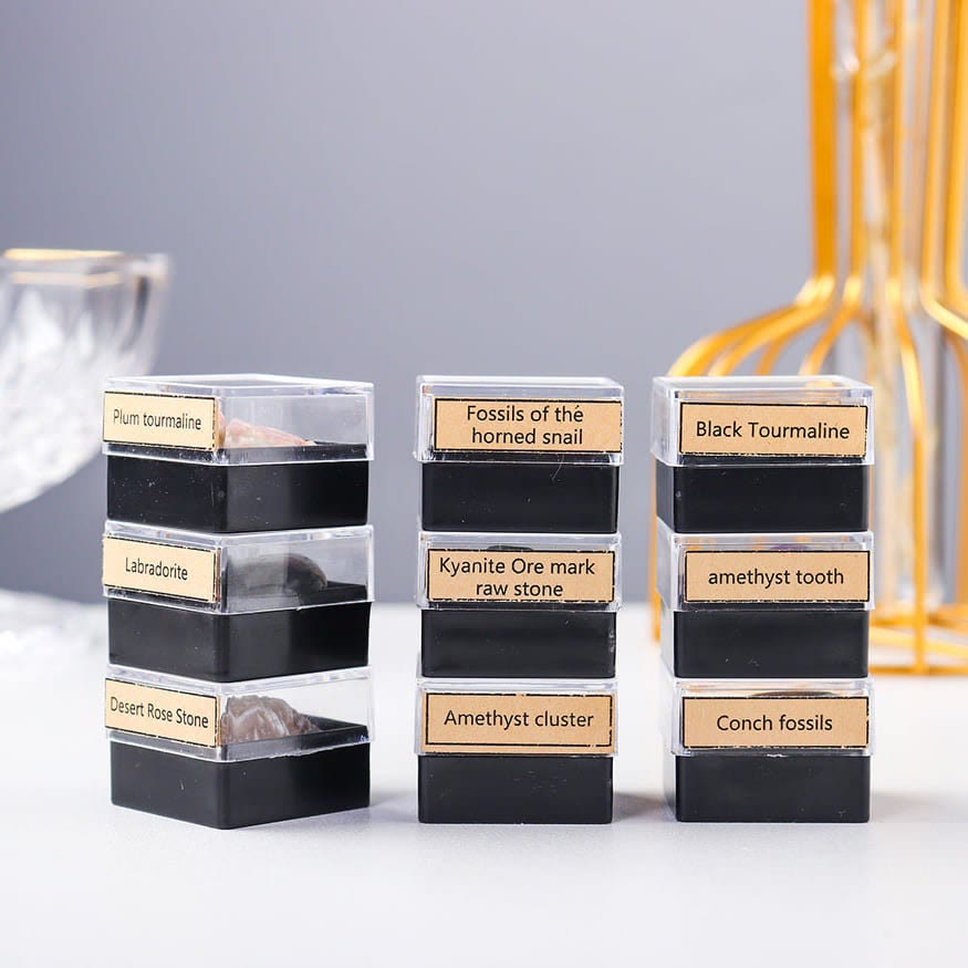 Olivenorma 9 pezzi Set di cristalli naturali Confezione regalo