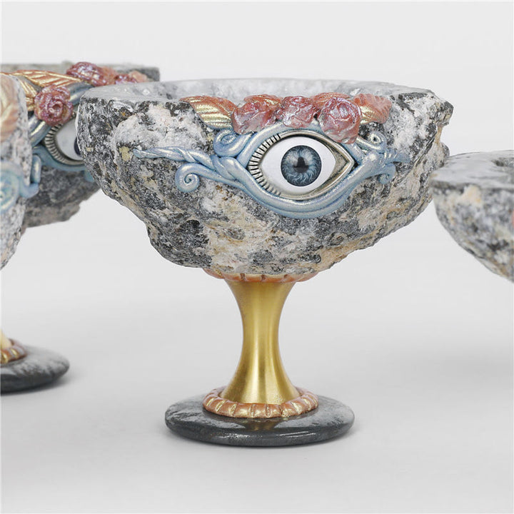 Decorazione con geode di cristallo naturale Olivenorma Santo Graal Malocchio 