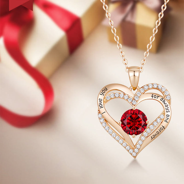 Olivenorma "Ti amo per sempre e per sempre" - Collana Birtshtone Heart