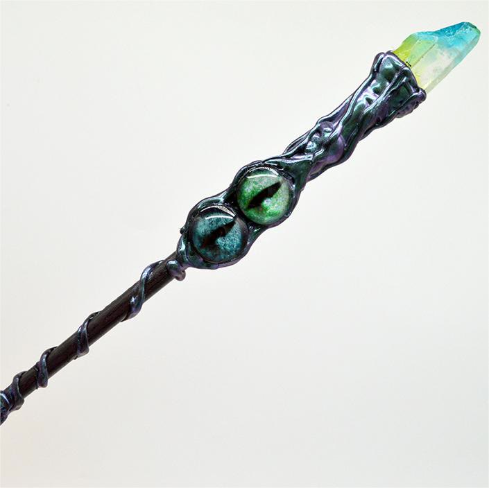 Olivenorma Evil Eye Witch Magic Stick Bacchette di cristallo