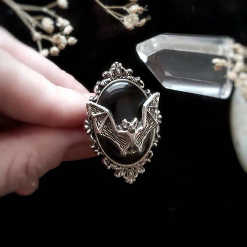 Collana in argento e ossidiana pipistrello Olivenorma