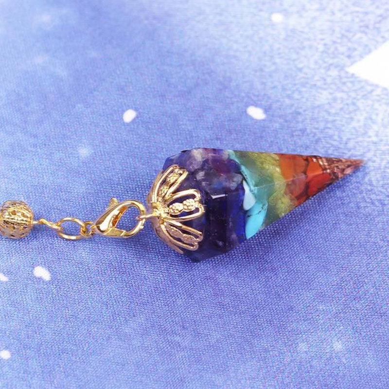 Pendolo divinatorio dell'orgone dei chakra Olivenorma