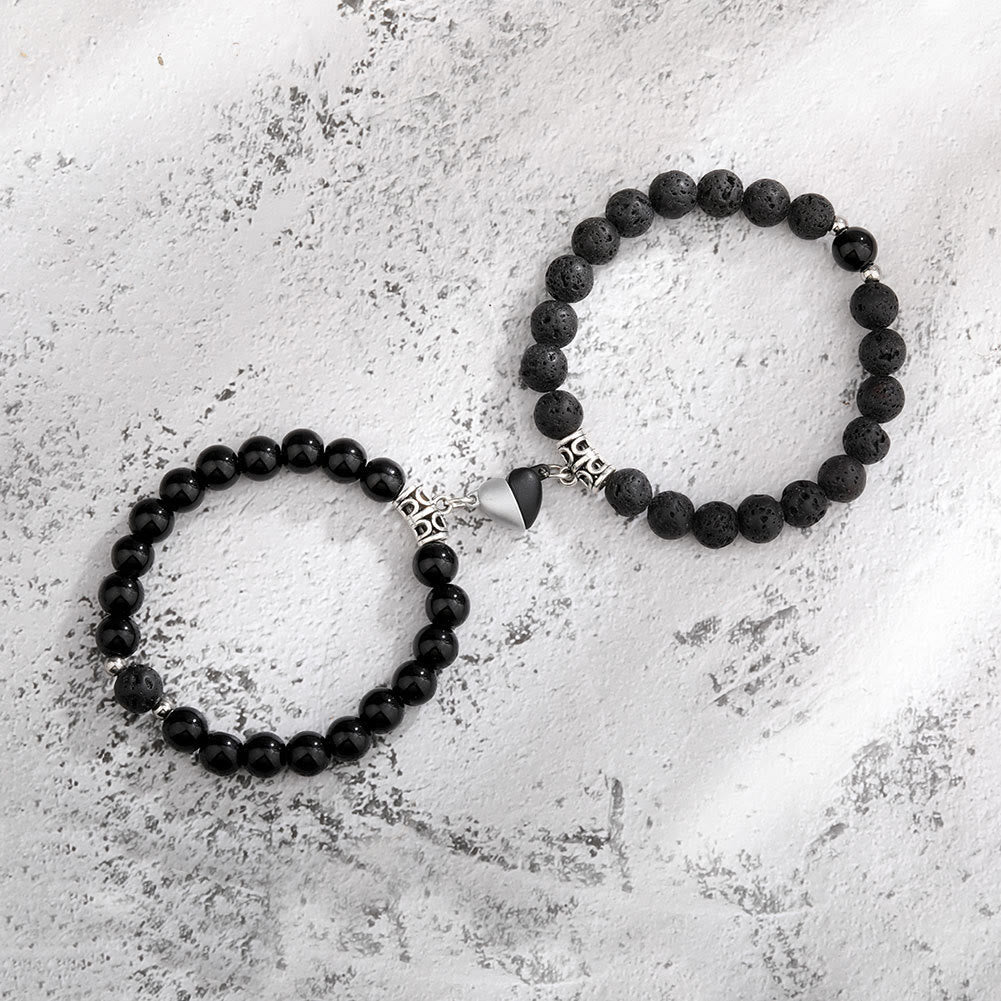Olivenorma 2 pezzi set di braccialetti magnetici per coppie 