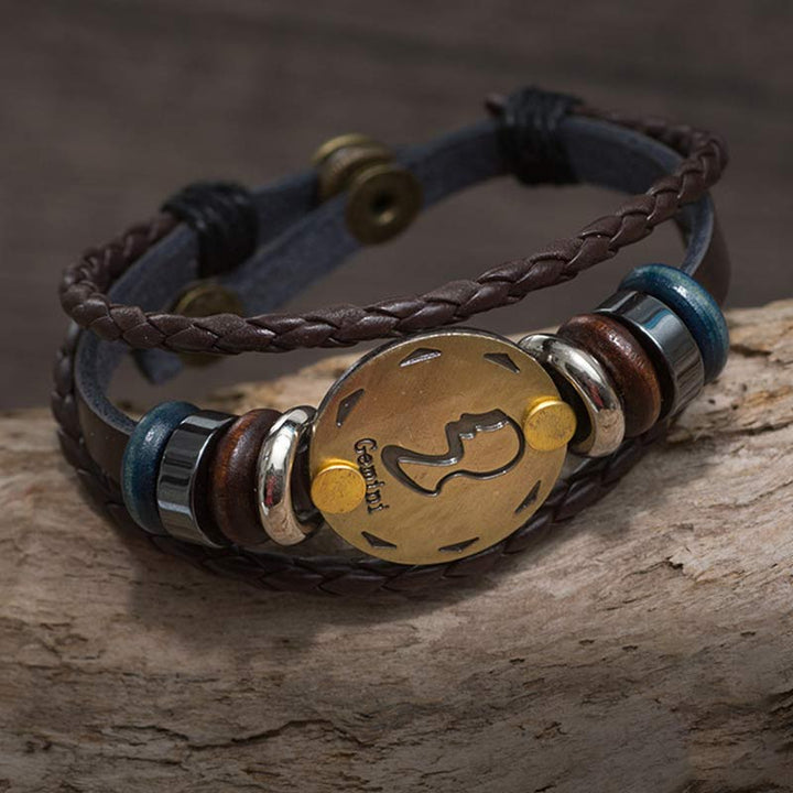 Braccialetto intrecciato di guarigione zodiacale Olivenorma