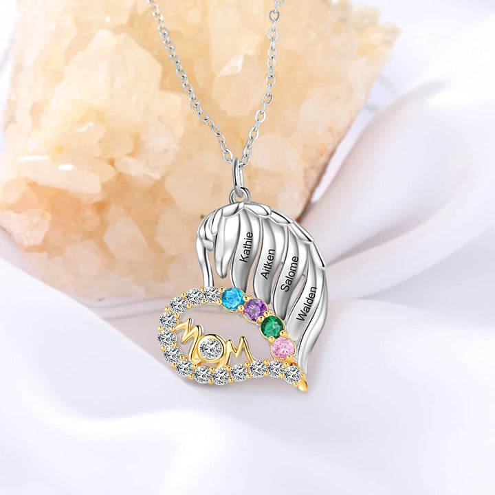 Olivenorma Collana con cuore e mezzo diamante per la mamma