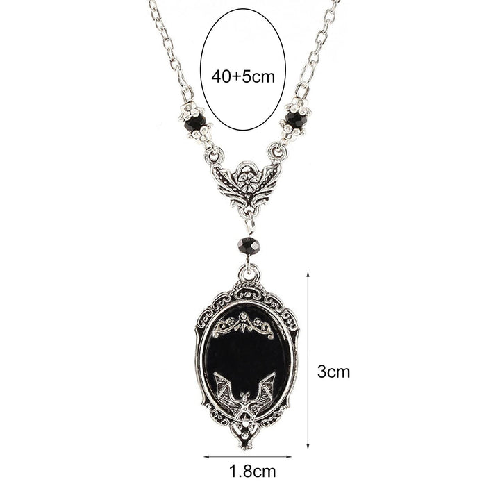 Collana in argento e ossidiana pipistrello Olivenorma