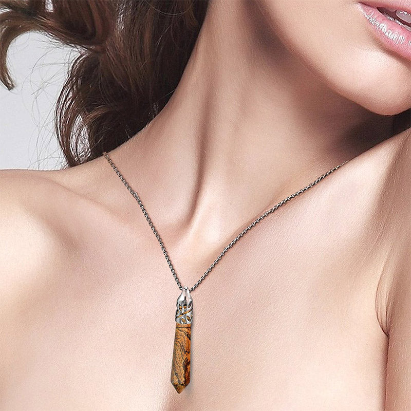 Collana con pietre preziose di protezione dai proiettili di cristallo