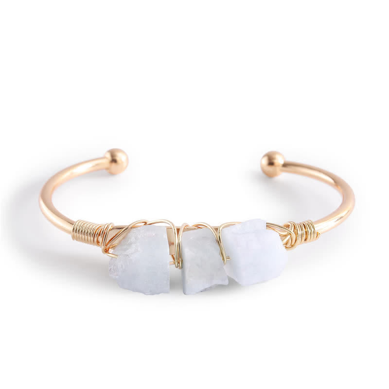 Bracciale vintage Olivenorma con pietre preziose di cristallo grezzo