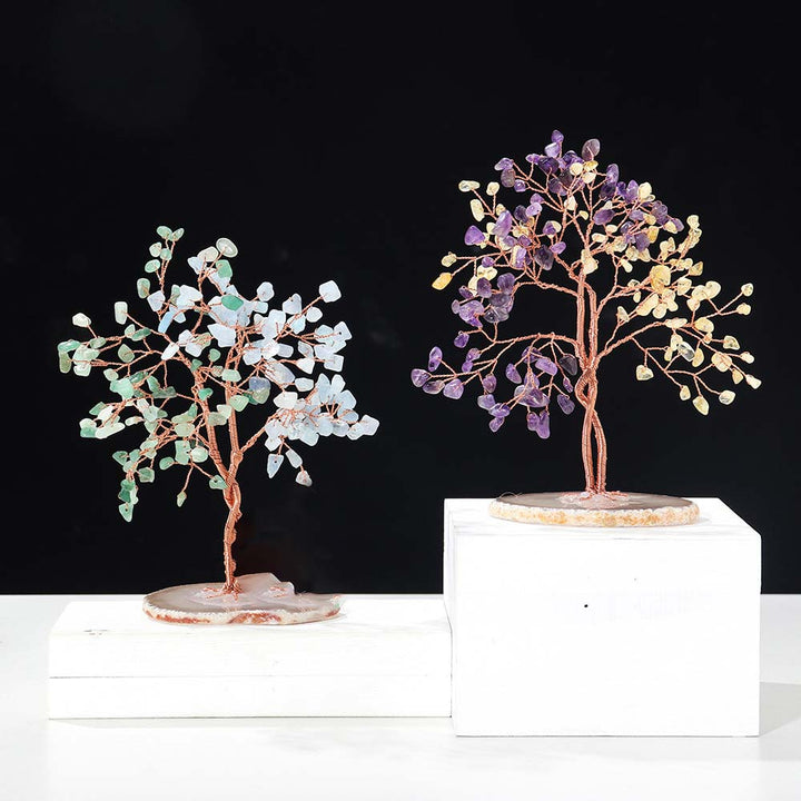 Olivenorma Pietra di cristallo naturale Albero Feng Shui