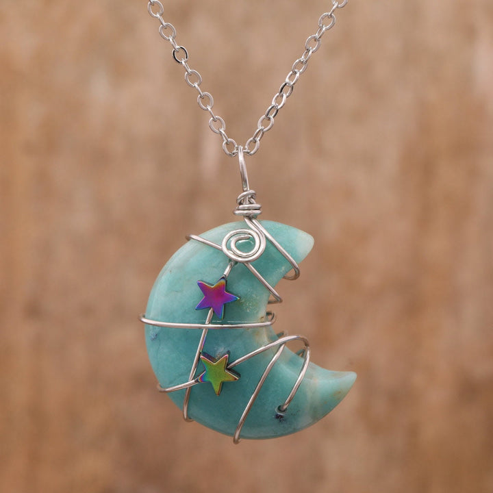 Collana con stella avvolta in filo di cristallo di quarzo Olivenorma