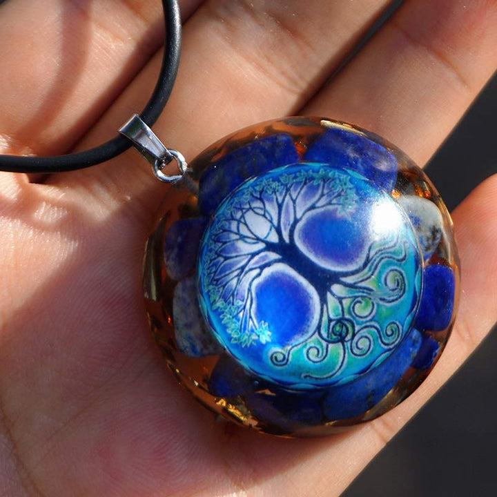 Collana Reki Olivenorma Lapislazzuli Albero della vita