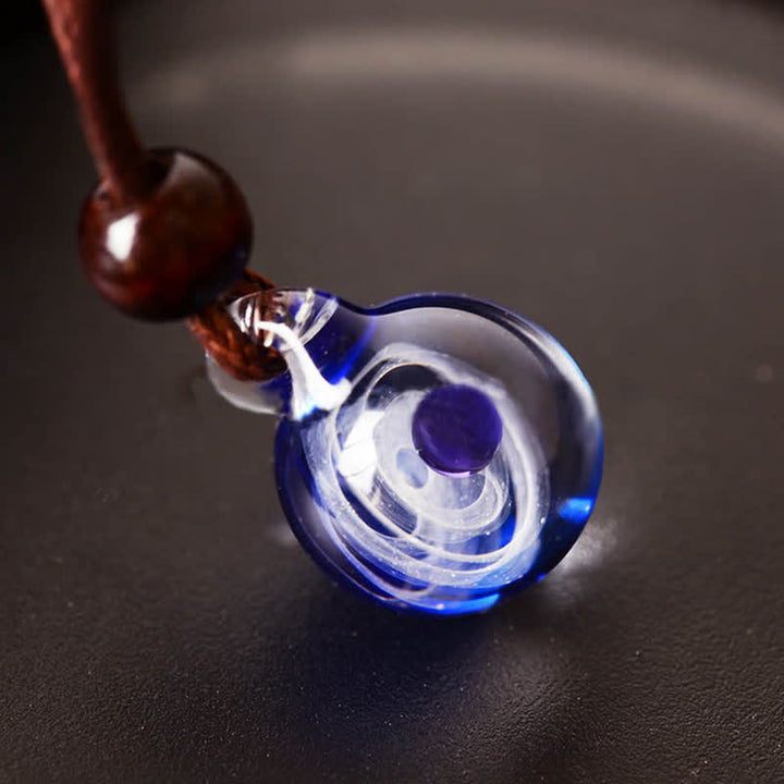 Collana in vetro con cielo stellato cosmico Olivenorma