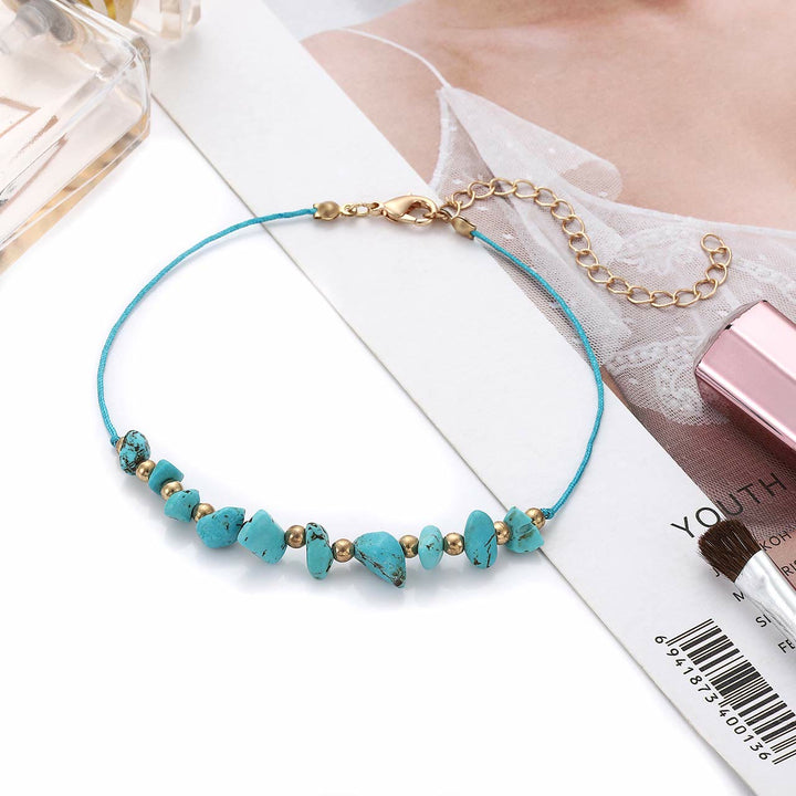 Olivenorma Cavigliera Boho con Perline Color Turchese - image 6