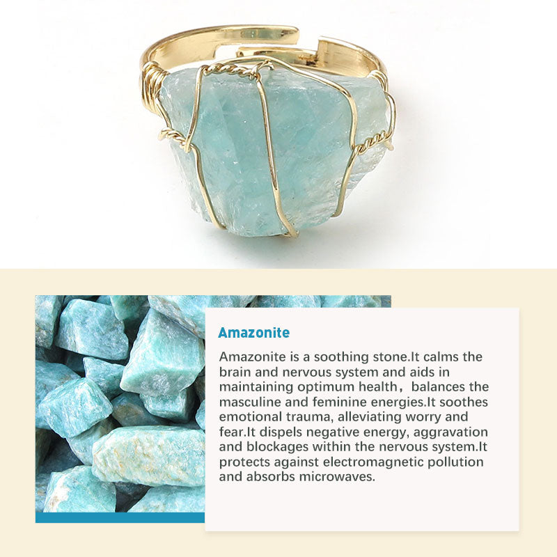 Anello irregolare in cristallo naturale