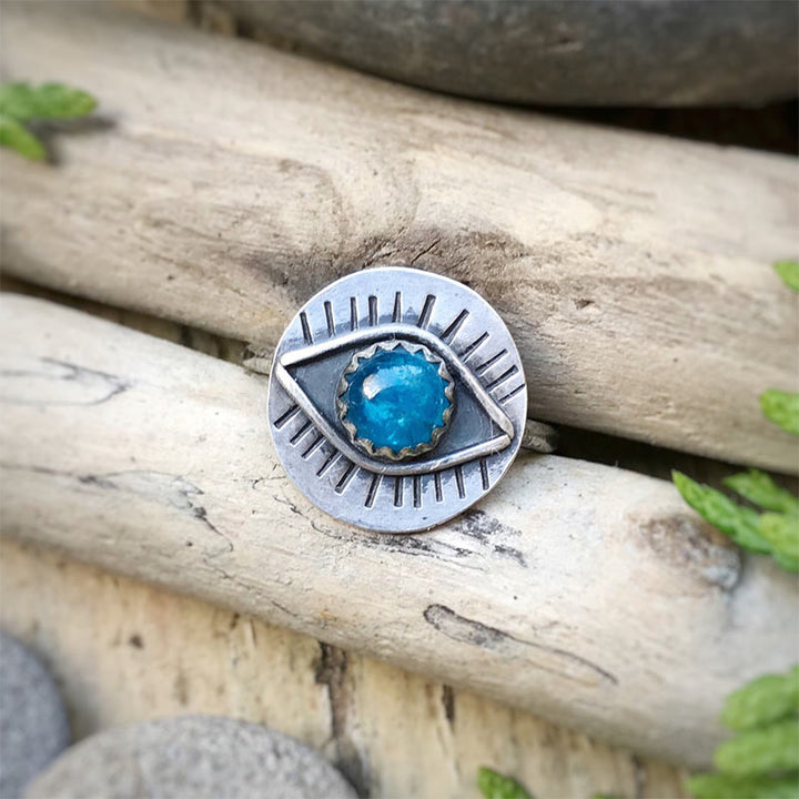 Anello di protezione dal malocchio in crisoprasio