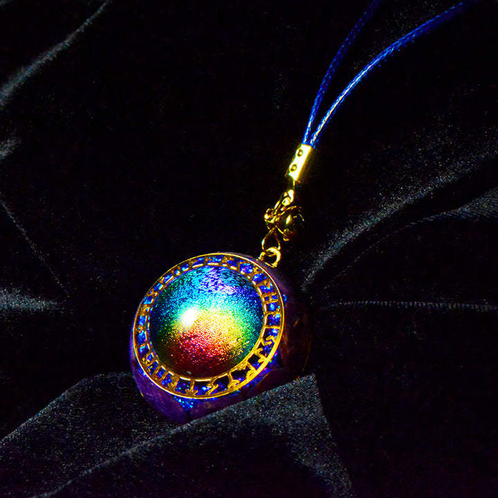 Anello Olivenorma Chrono Arcobaleno Tormalina Stella Pendente Orgone Collana 
