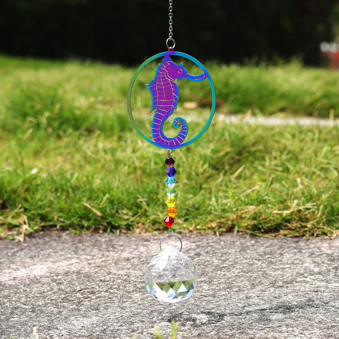 Olivenorma Clear Crystal Chakra Beads Hanging Wind Chime Suncatcher - image 9