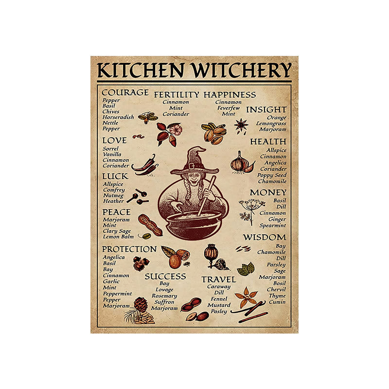 Olivenorma Magic Witch Halloween Cucina Sala da pranzo Poster da parete - Strega - Senza cornice - 40*50 cm - image 3