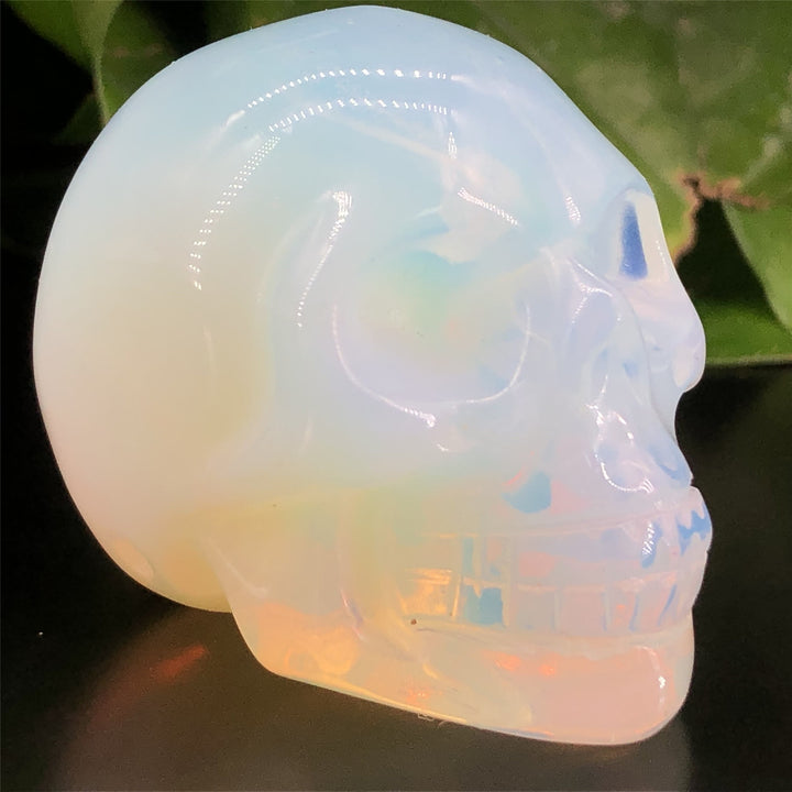 Decorazione teschio di cristallo opalite Olivenorma