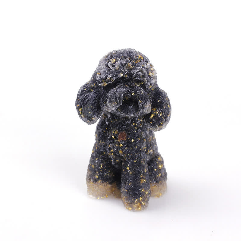 Decorazione in pietra preziosa naturale Olivenorma Crystal Poodle