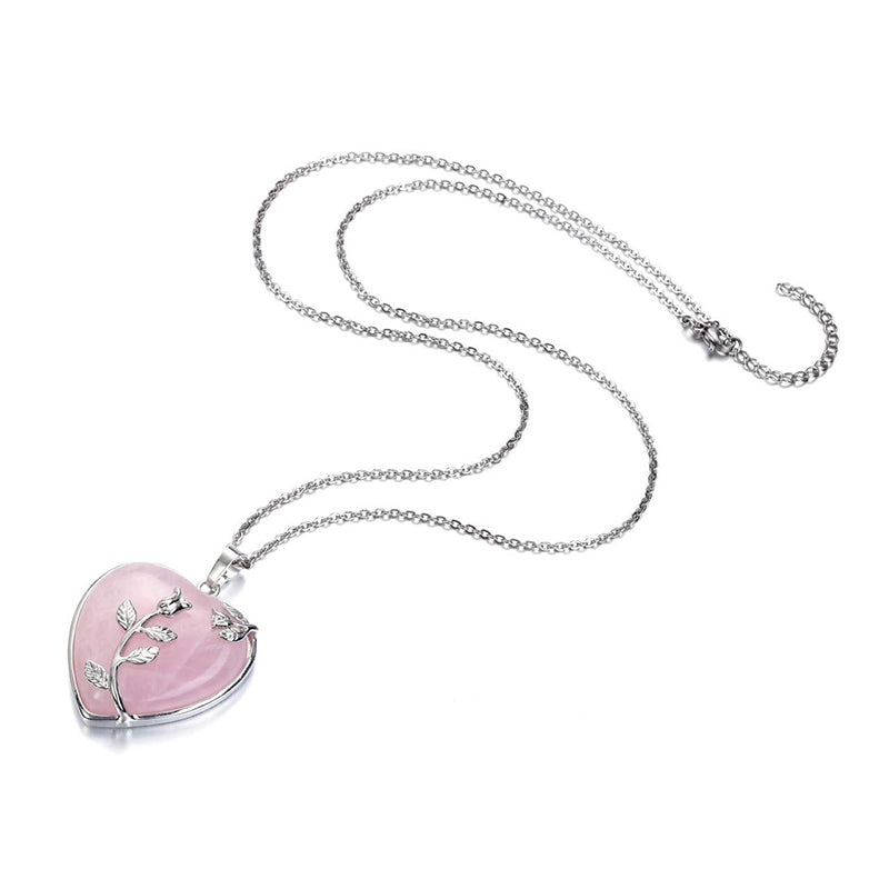 Collana con pietra preziosa a forma di cuore Olivenorma