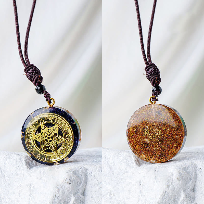 Collana di cristallo naturale di orgone Olivenorma
