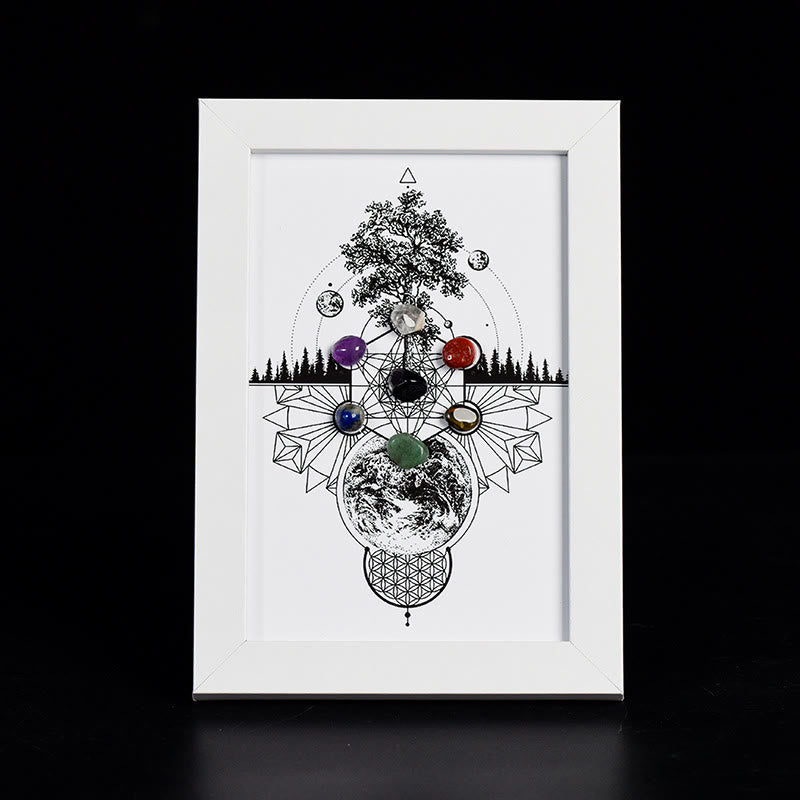 Cornice portafoto con motivo albero della vita Olivenorma Chakra Decorazione 