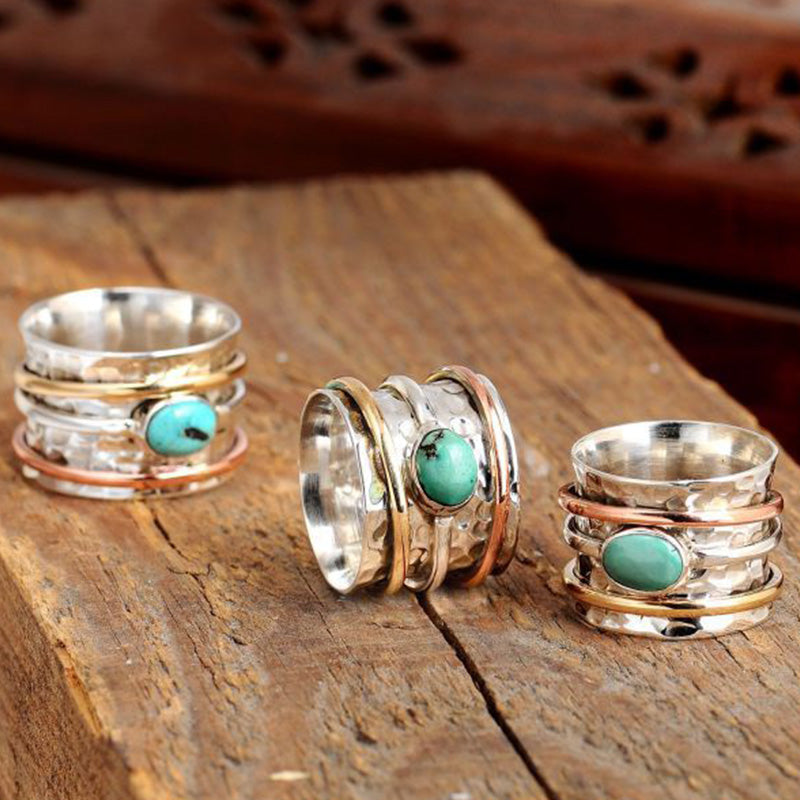 Anello portafortuna in pietra di luna Olivenorma