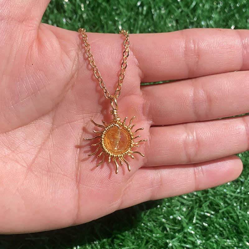 Olivenorma "Cattura i raggi del sole" - Collana sole avvolta in filo metallico