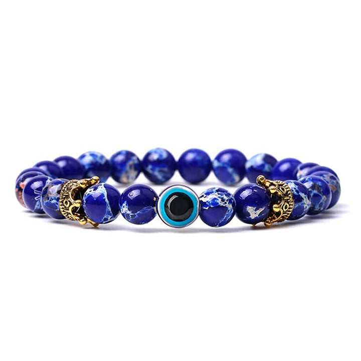Bracciale in pietra naturale con protezione contro il malocchio