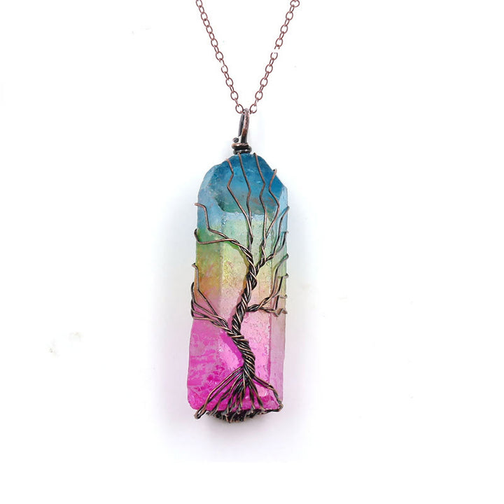 Olivenorma"Life Energy" - Collana di cristallo dell'albero della vita