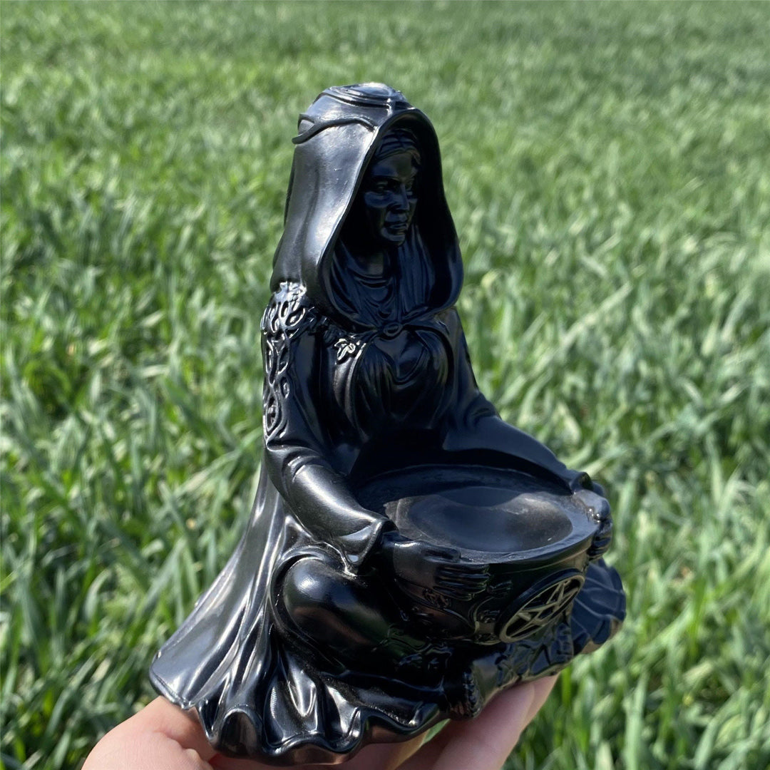 Olivenorma Dea Madre Terra Decorazione in Resina con Pietre Preziose