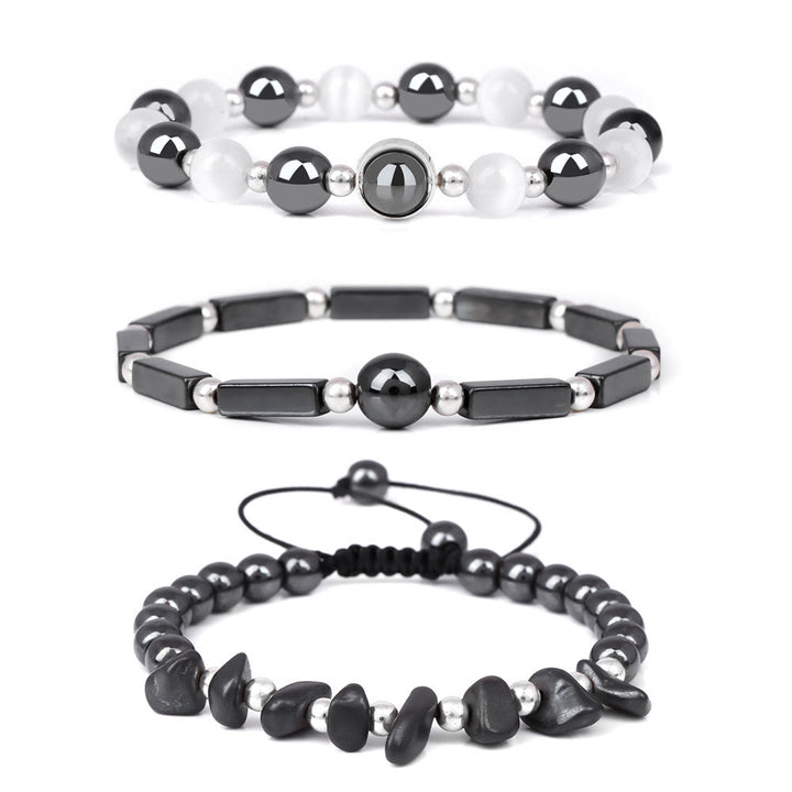 Olivenorma "Healing Wishes" Bracciale in cristallo naturale da 3 pezzi 