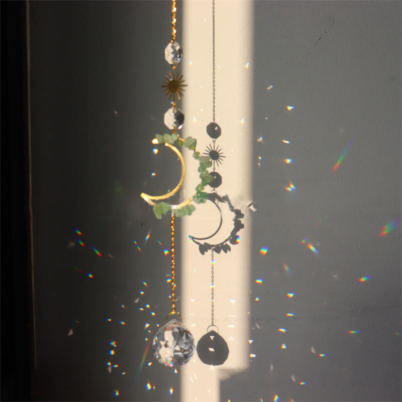 Olivenorma Moon Suncatcher - Campanello a vento da parete