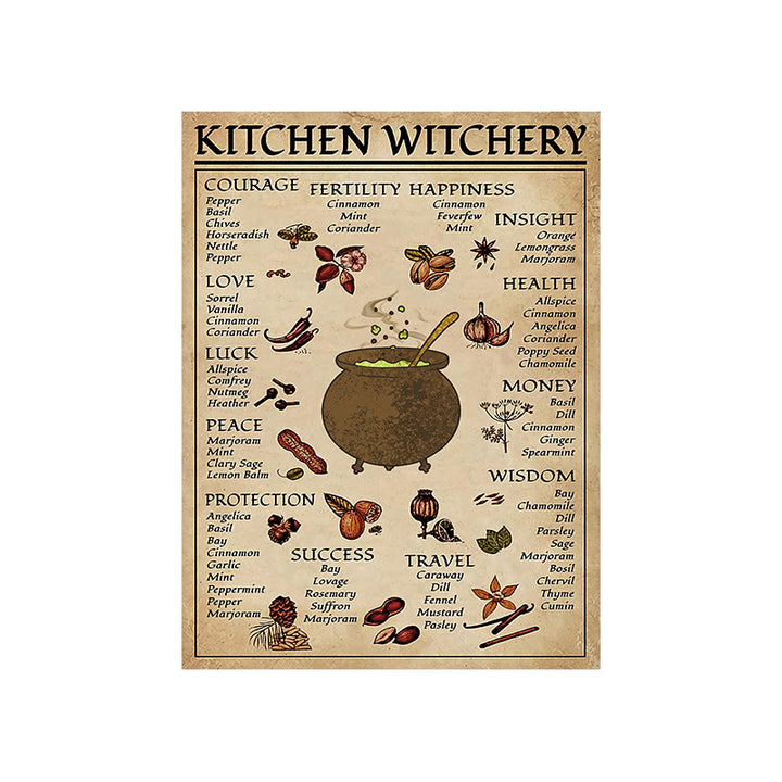 Olivenorma Magic Witch Halloween Cucina Sala da pranzo Poster da parete 
