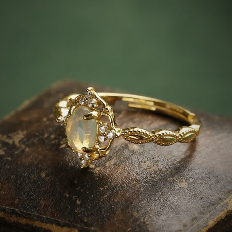 Anello regolabile Olivenorma Light Luxury Opal