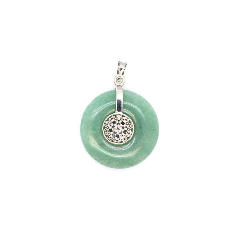 Collana con fibbia della pace in cristallo naturale Olivenorma e albero della vita